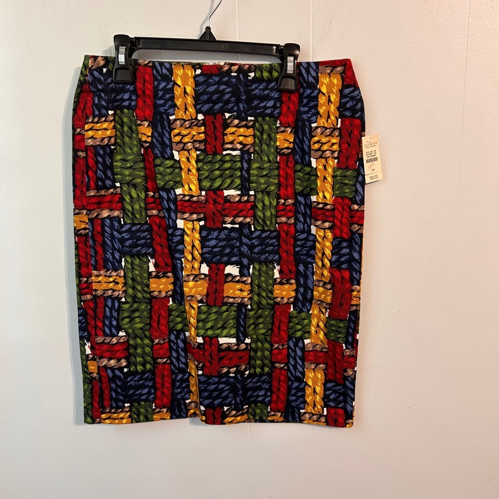 Talbots Petites Multicolor Rope Basketweave Pencil Skirt 2P NWT